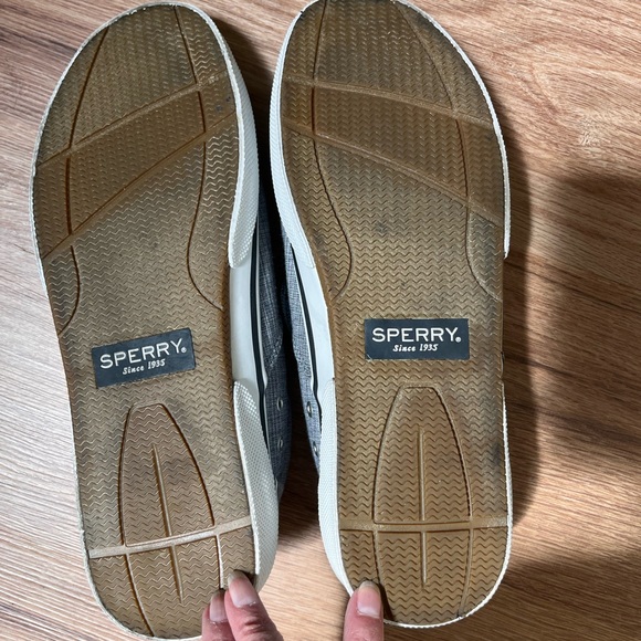 Sperry Halyard linen chambray sneakers, size 10 - Picture 4 of 5